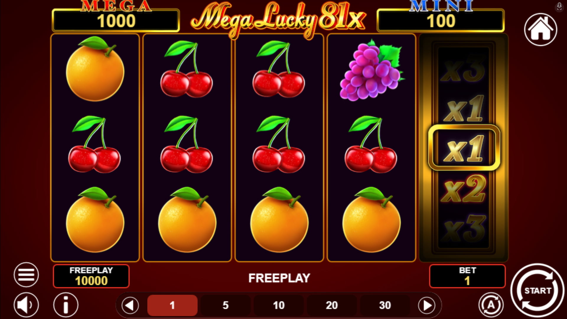 Mega Lucky 81x By 1spin4win